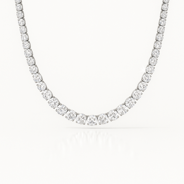 שרשרת טניס מוסאנייט קלאסית 12 קראט