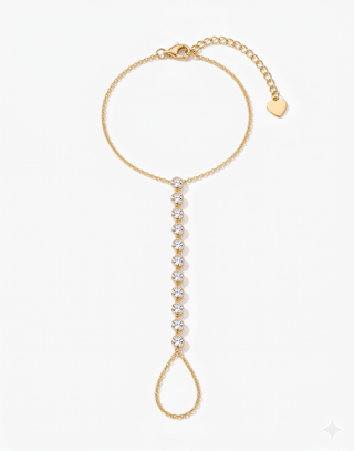 צמיד טבעת בזל · Bezel Drop Hand Chain