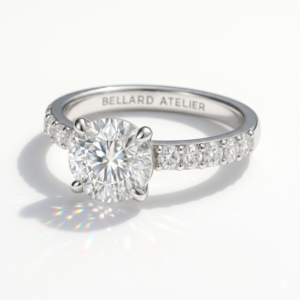 דיאנה – טבעת אירוסין מוסאנייט 4.3 קראט