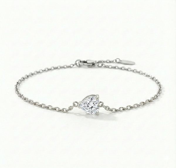צמיד לב 2 קראט · Single Heart Bracelet