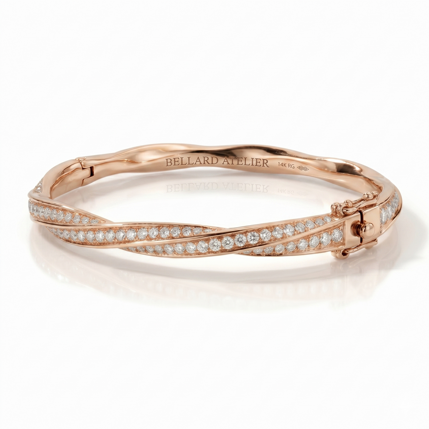 צמיד קשיח טוויסט · Pavé Twist Bangle