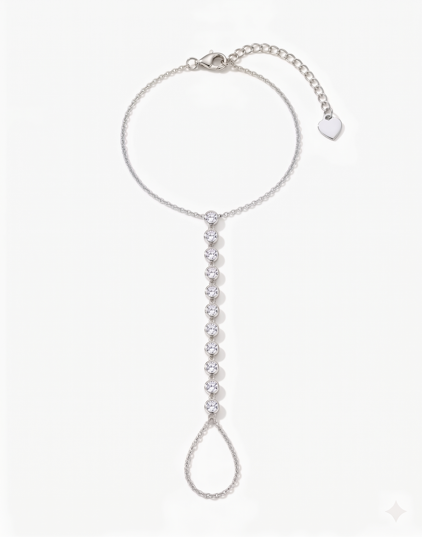 צמיד טבעת בזל · Bezel Drop Hand Chain