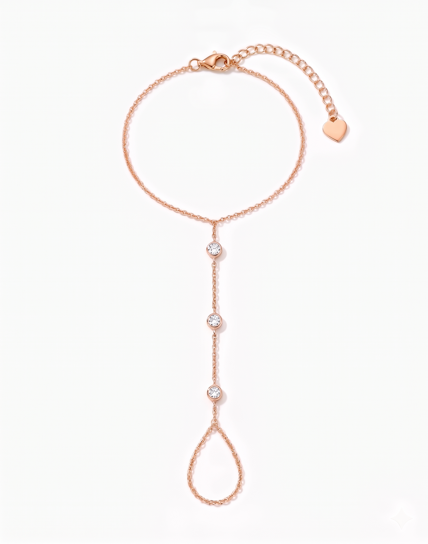 מיני צמיד טבעת בזל · Bezel Drop Hand Chain