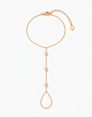 מיני צמיד טבעת בזל · Bezel Drop Hand Chain
