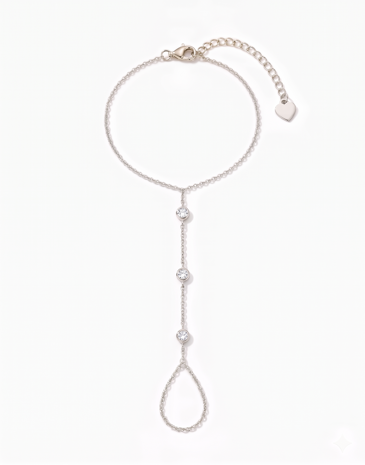 מיני צמיד טבעת בזל · Bezel Drop Hand Chain