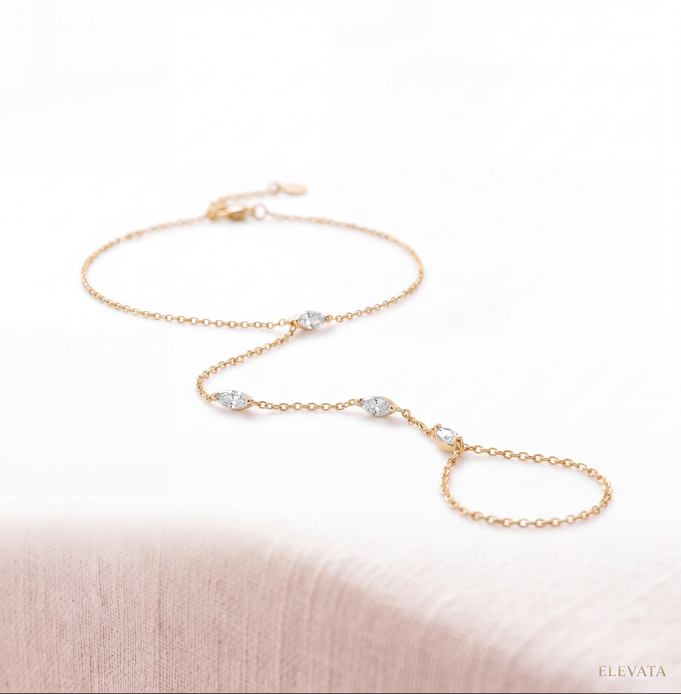 צמיד טבעת מרקיז · Marquise Hand Chain