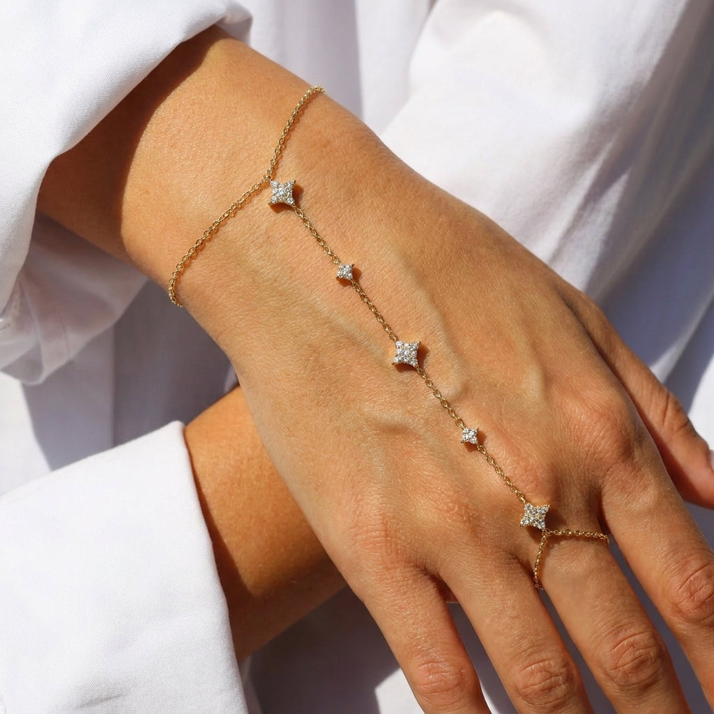 צמיד טבעת כוכבים · Star Hand Chain