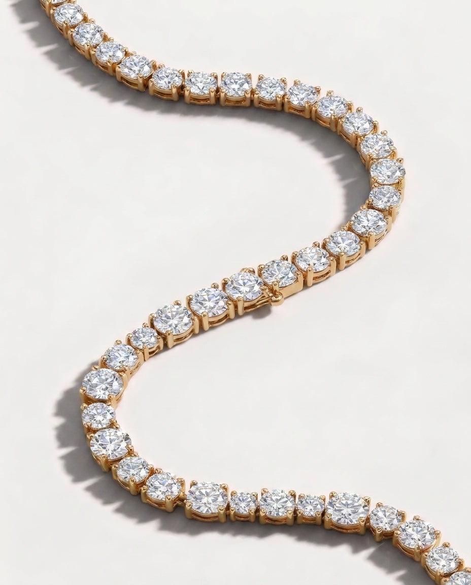 צמיד טניס יהלום לבן · White Diamond Tennis Bracelet