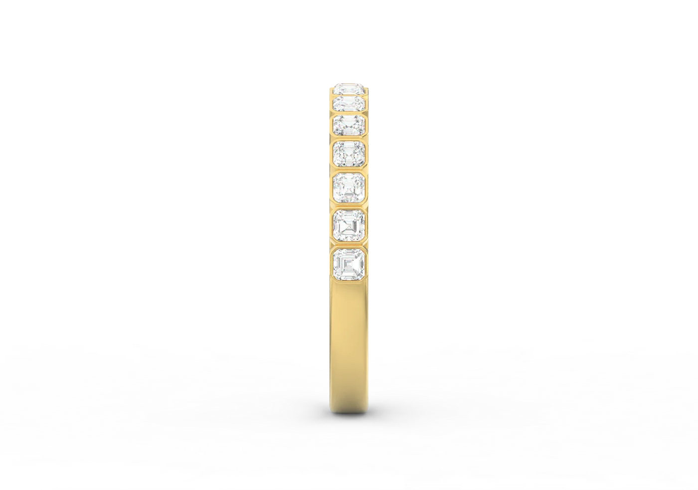 טבעת חצי איטרניטי אשר – מואסנייט ריבוע