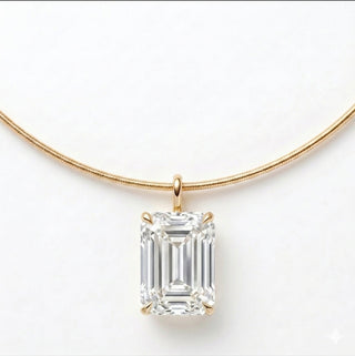 שרשרת קשיחה עם תליון אמרלד · Emerald Choker
