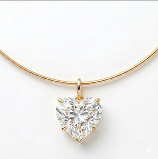 שרשרת קשיחה עם תליון לב · Heart Choker