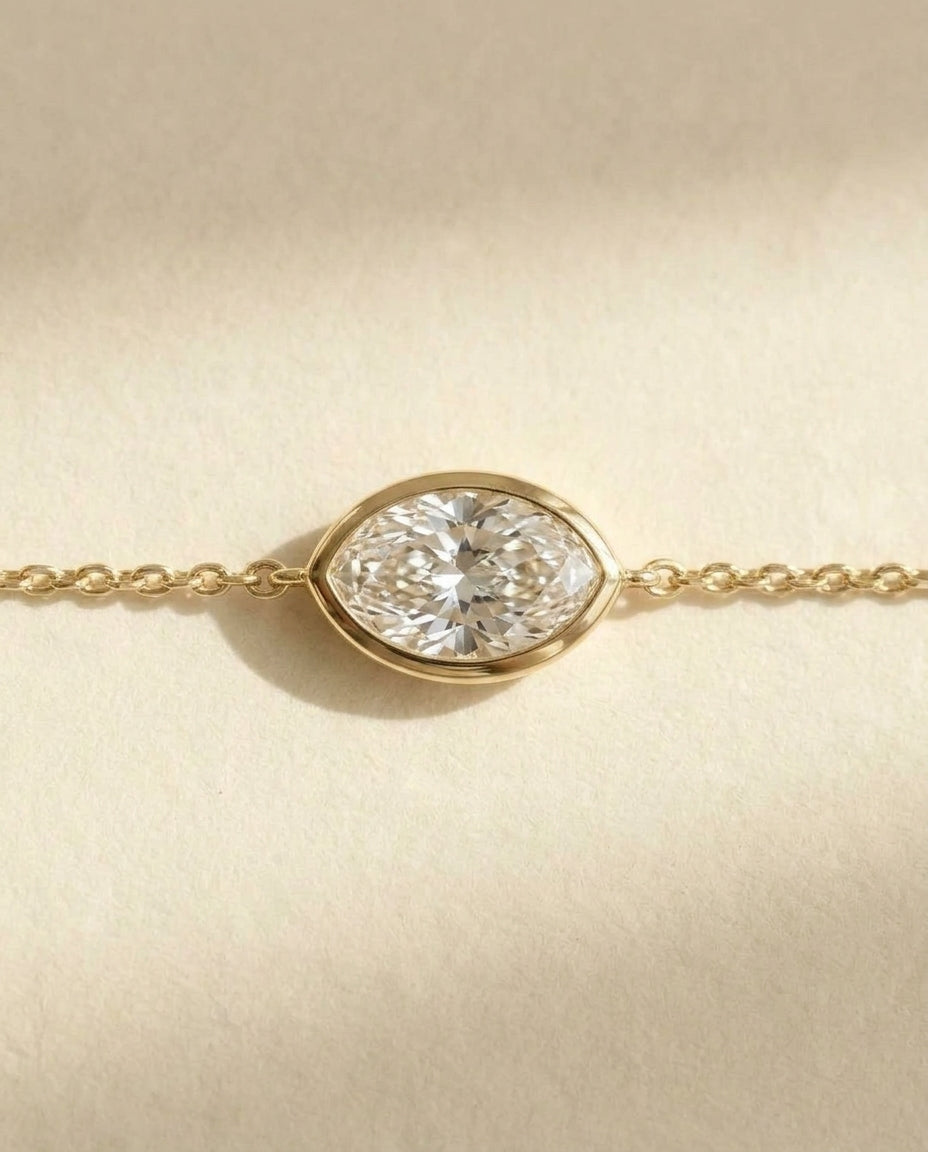 צמיד Diamonds by the Yard · אבן אובל · 1 קראט