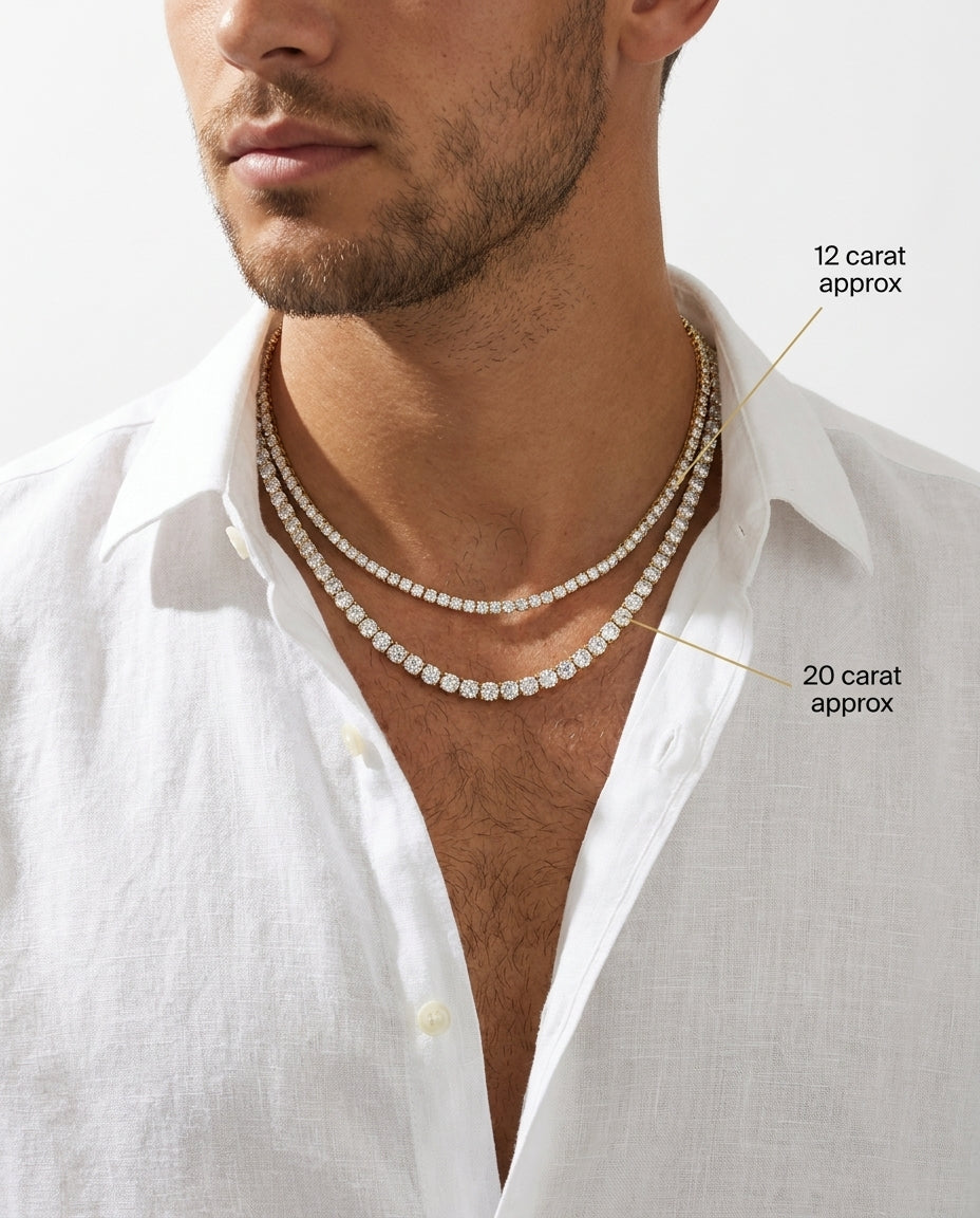 שרשרת טניס לבן · Tennis Necklace