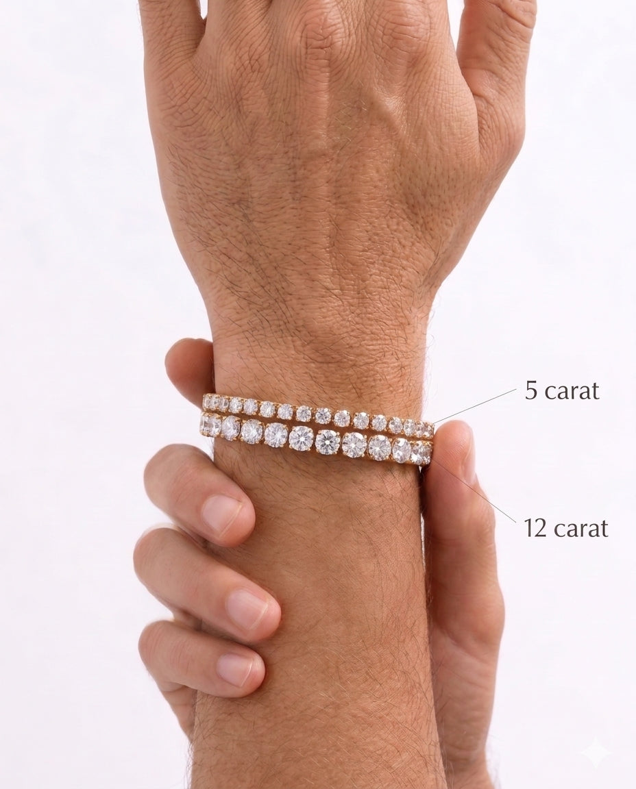 צמיד טניס יהלום לבן · White Diamond Tennis Bracelet