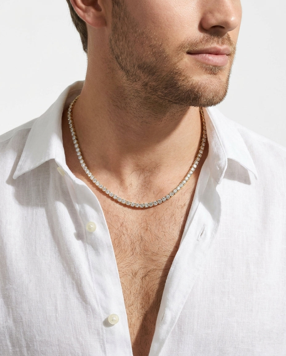 שרשרת טניס לבן · Tennis Necklace
