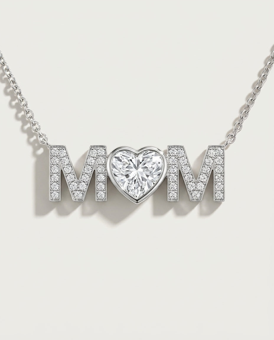שרשרת MOM משובצת