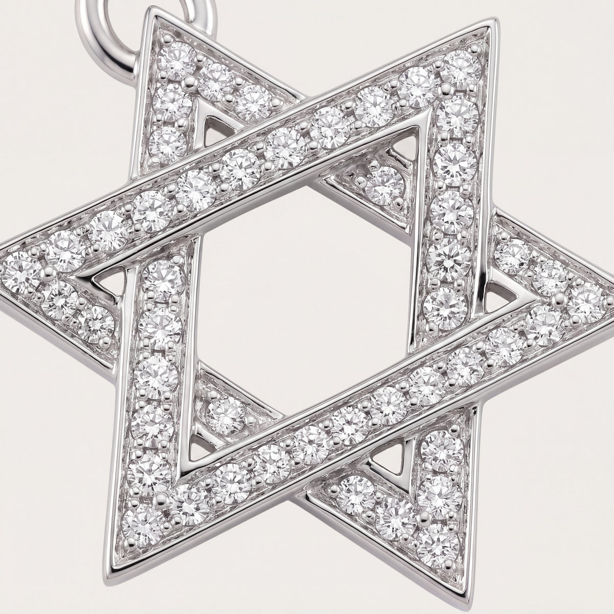 תליון מגן דוד פאבה מוסאנייט · שרשרת רוטר עדינה