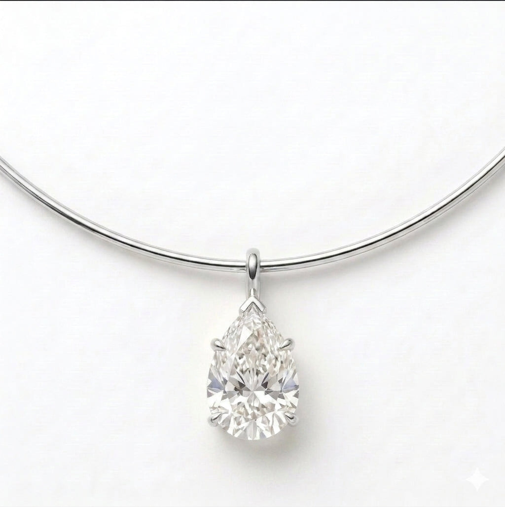 שרשרת קשיחה עם תליון טיפה · Pear Choker