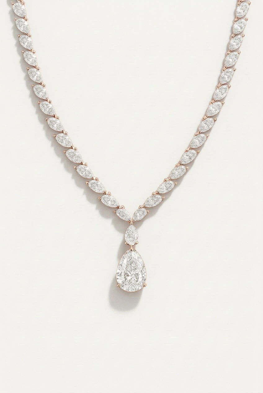 שרשרת טניס תליון טיפה