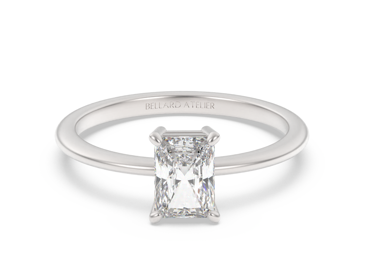 טבעת אירוסין סוליטר יהלום מעבדה 1 קארט