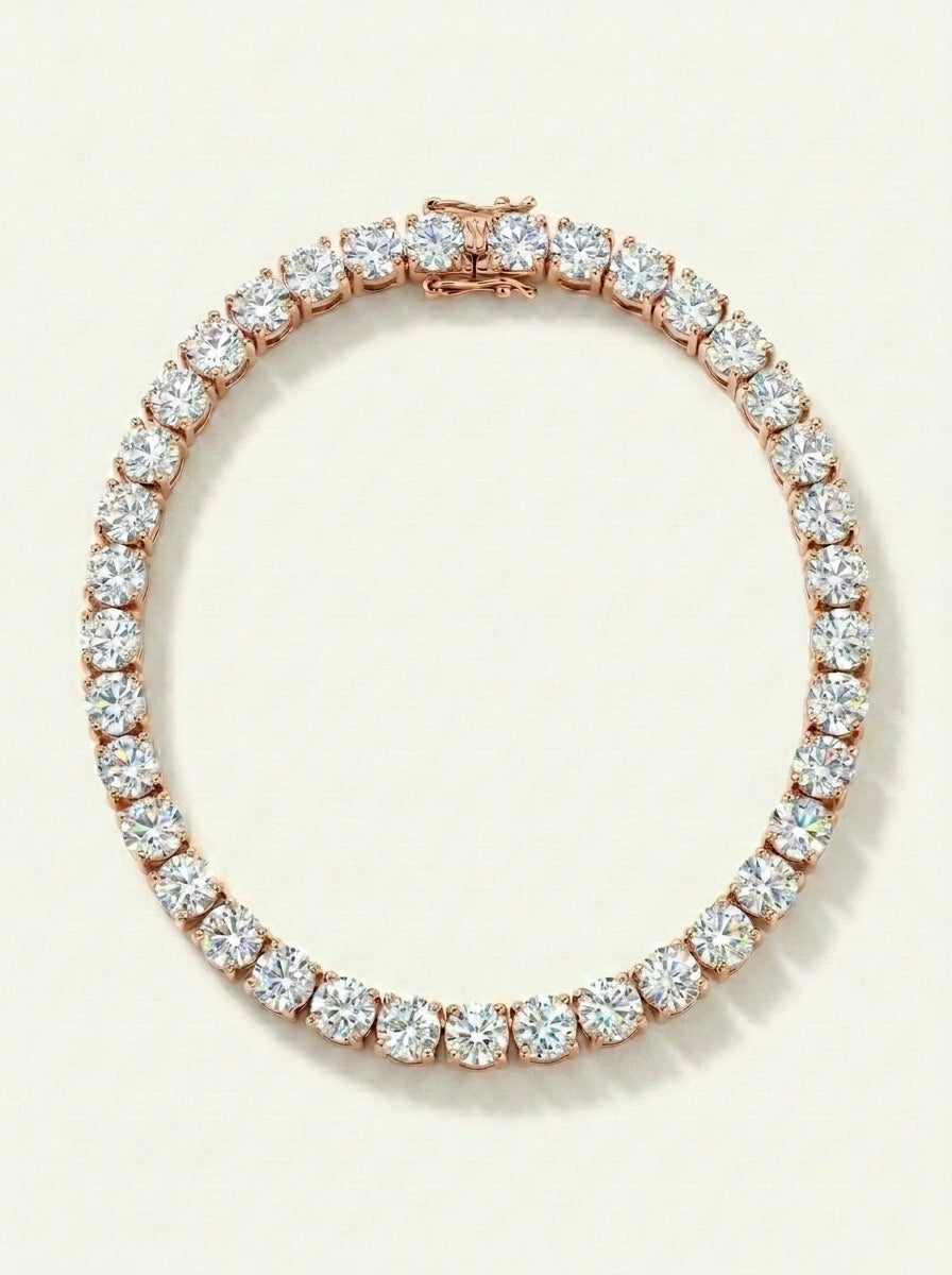 צמיד טניס יהלום לבן · White Diamond Tennis Bracelet