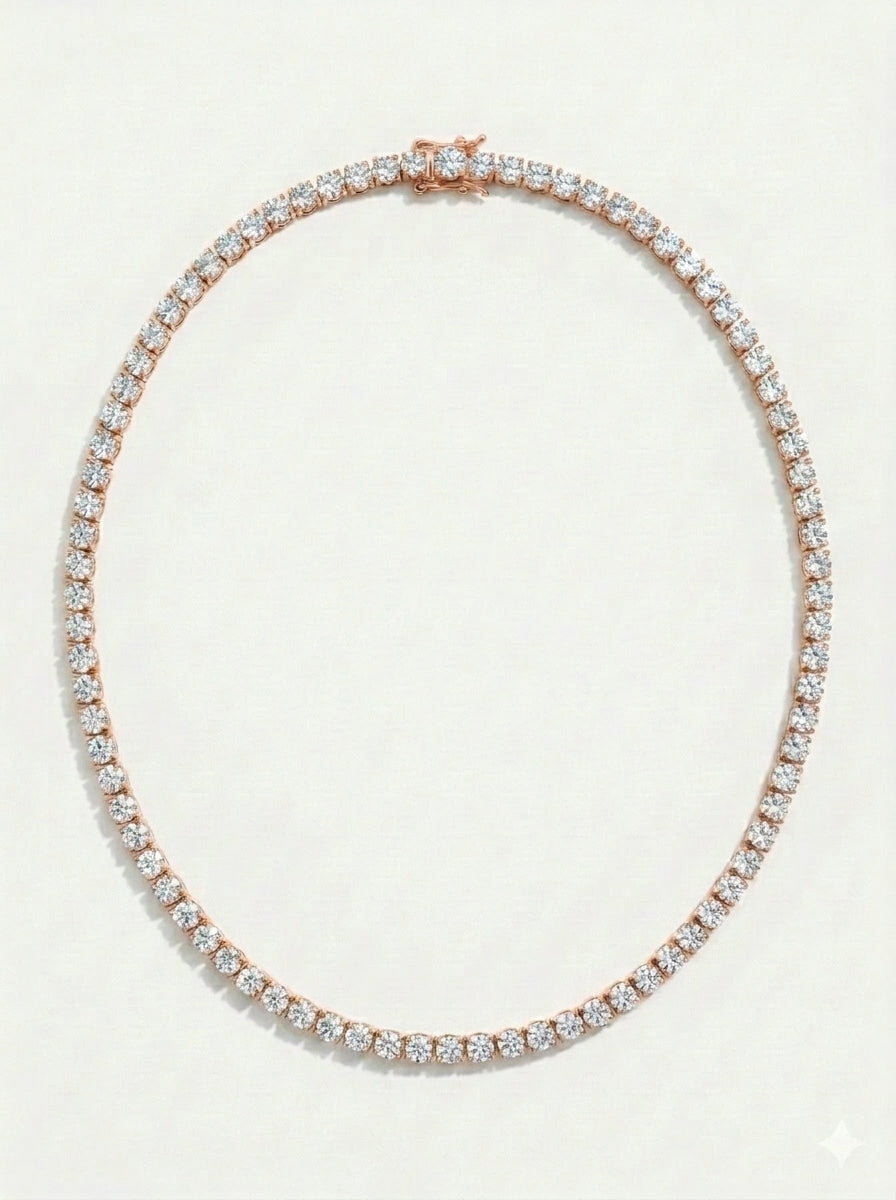שרשרת טניס לבן · Tennis Necklace