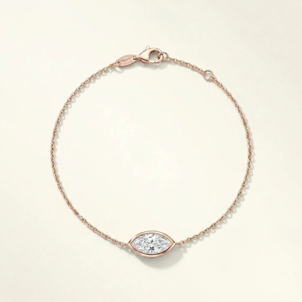 צמיד Diamonds by the Yard · אבן מרקיז · 1 קראט