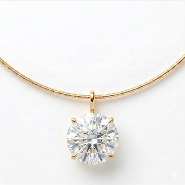 שרשרת קשיחה עם תליון עגול · Round Choker