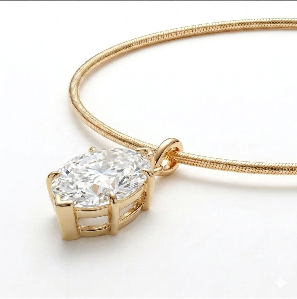 שרשרת קשיחה עם תליון עגול · Round Choker