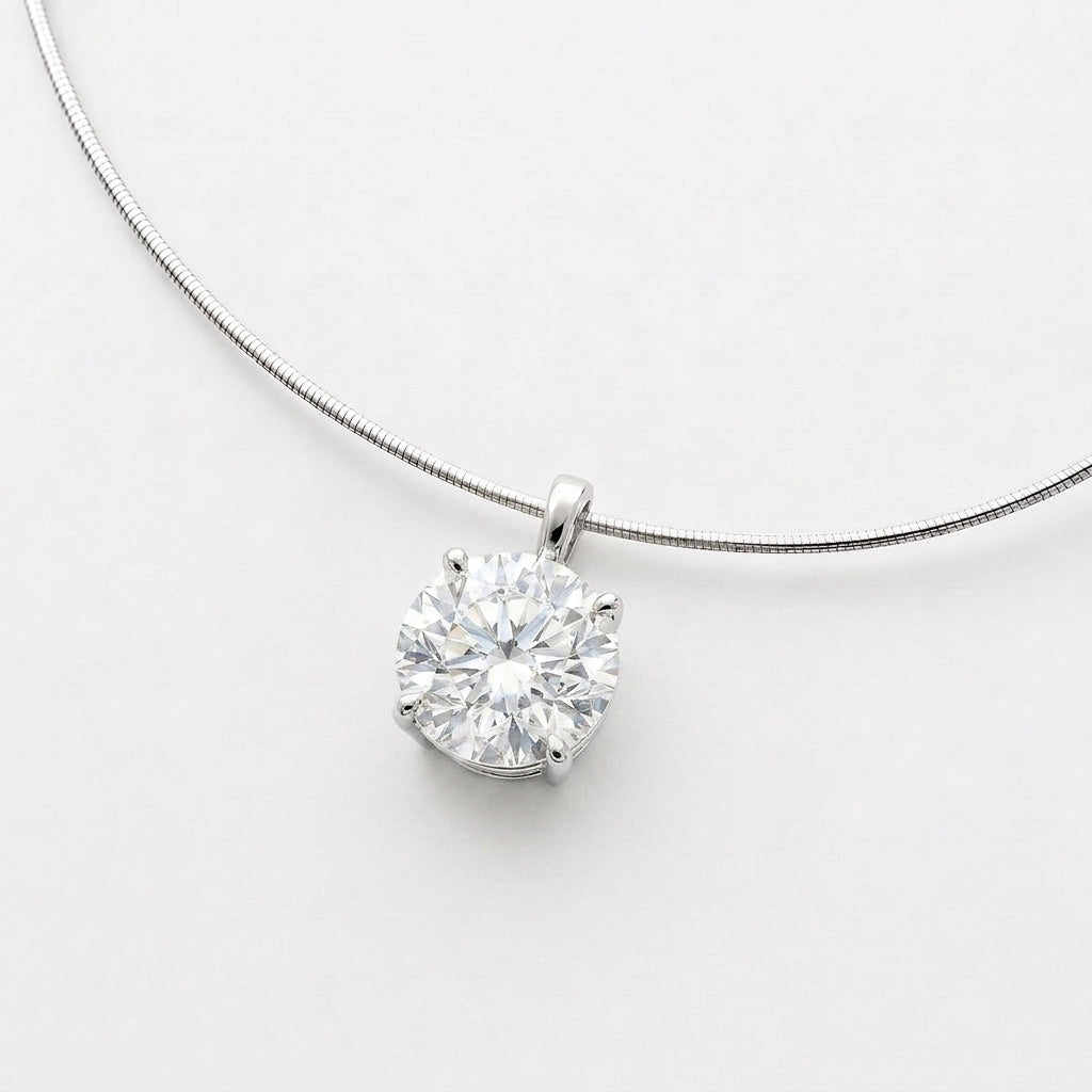 שרשרת קשיחה עם תליון עגול · Round Choker