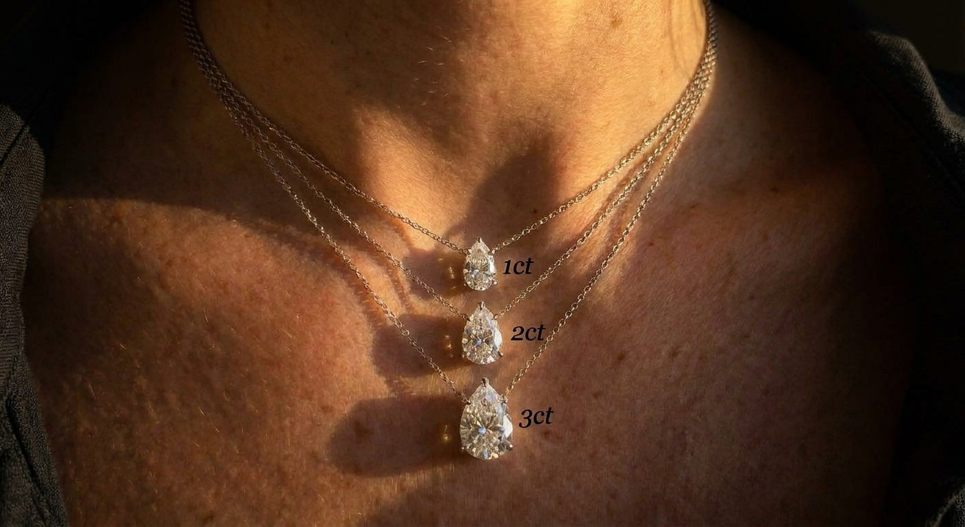 שרשרת סוליטר טיפה