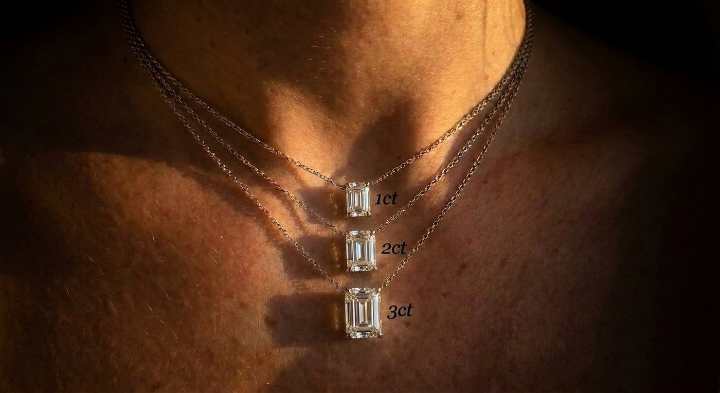 שרשרת סוליטר אמרלד