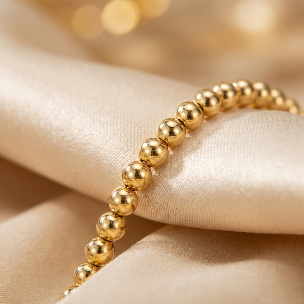 צמיד חרוזים גולד בידס · Beads Bracelet