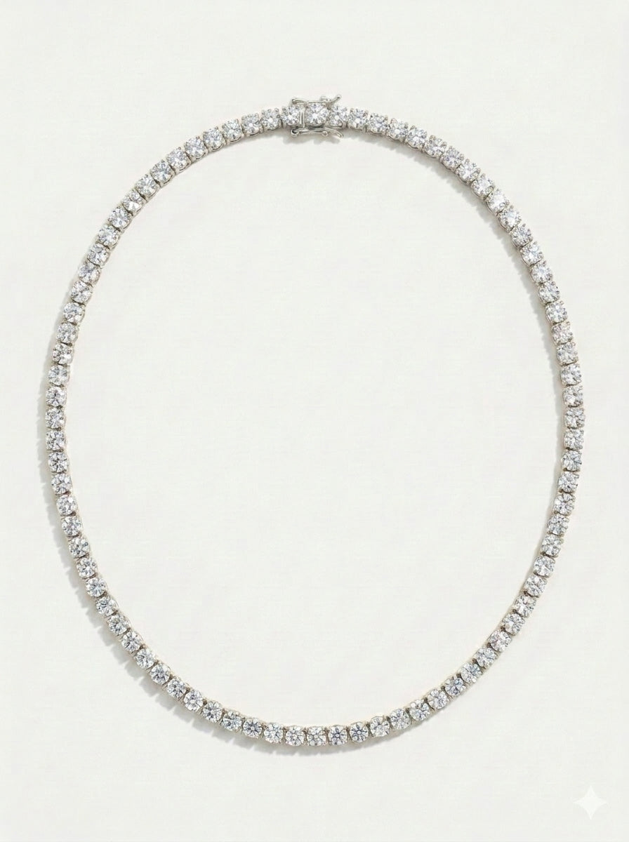 שרשרת טניס לבן · Tennis Necklace