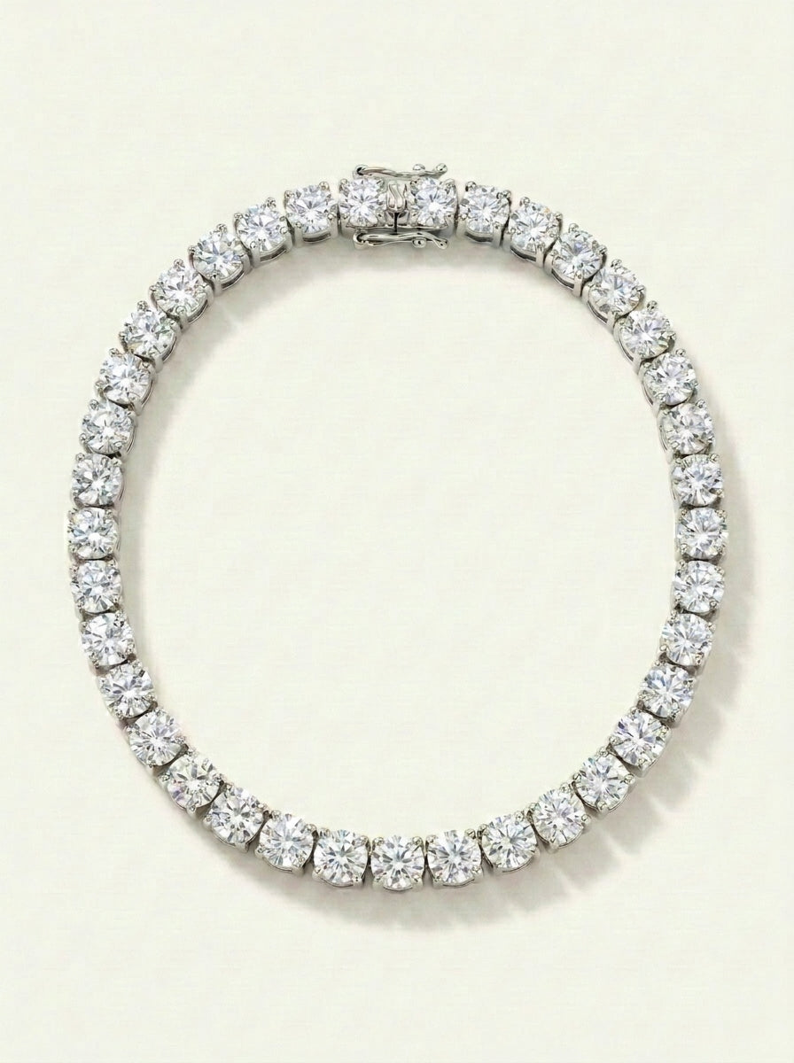 צמיד טניס יהלום לבן · White Diamond Tennis Bracelet