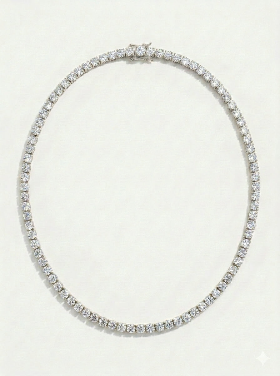 שרשרת טניס לבן · Tennis Necklace