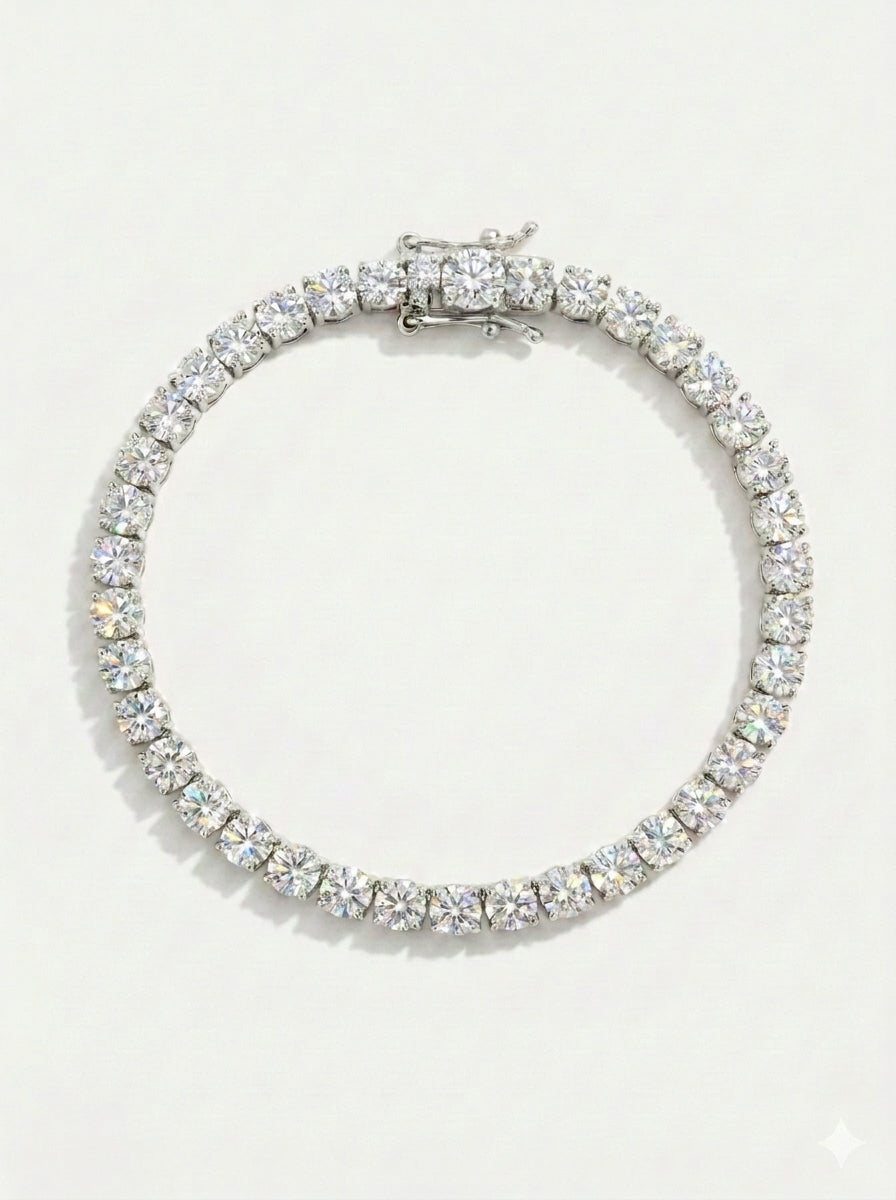 צמיד טניס יהלום לבן · White Diamond Tennis Bracelet