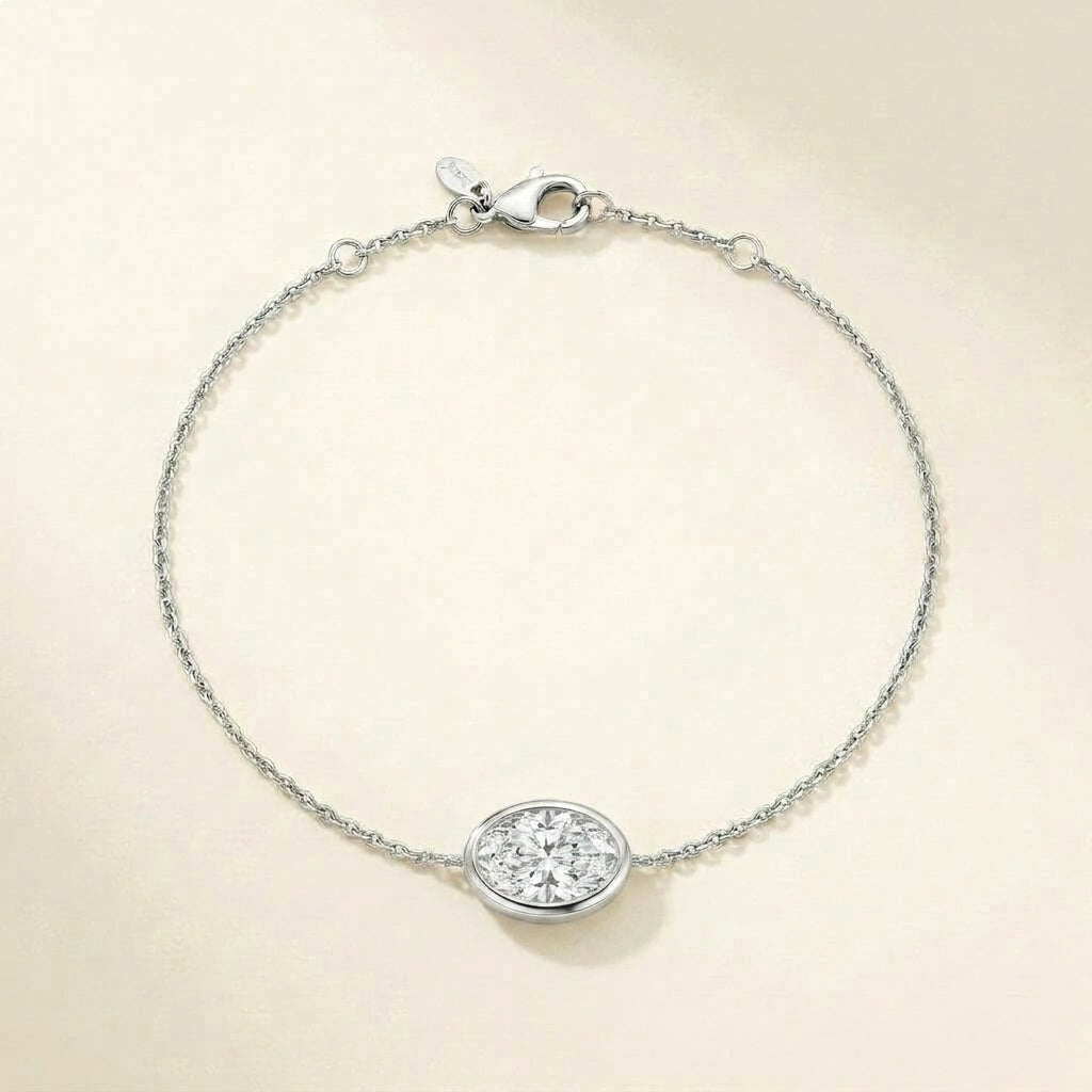 צמיד Diamonds by the Yard · אבן אובל · 1 קראט