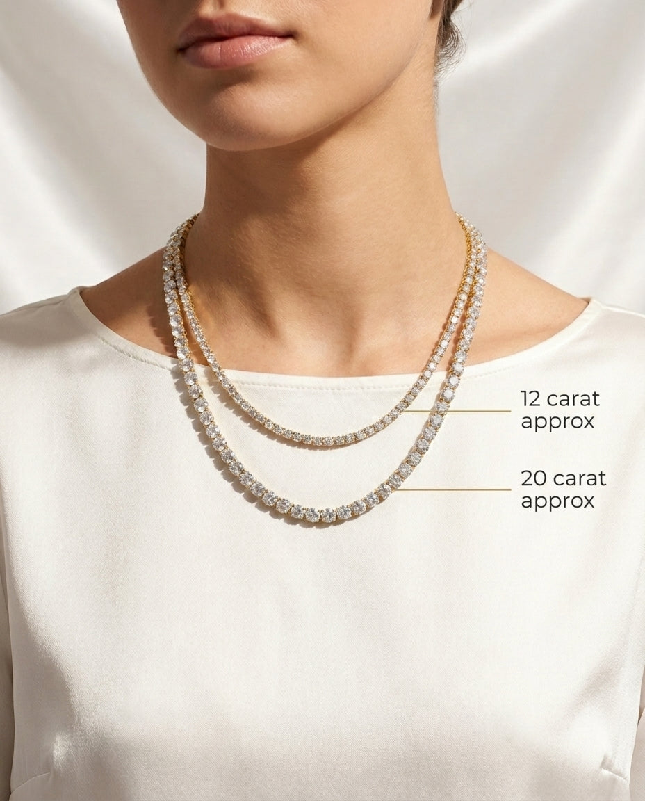 שרשרת טניס לבן · Tennis Necklace