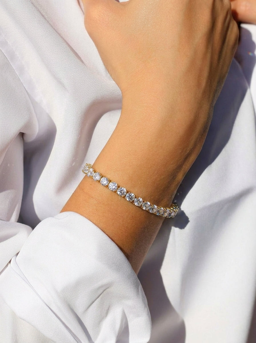 צמיד טניס יהלום לבן · White Diamond Tennis Bracelet