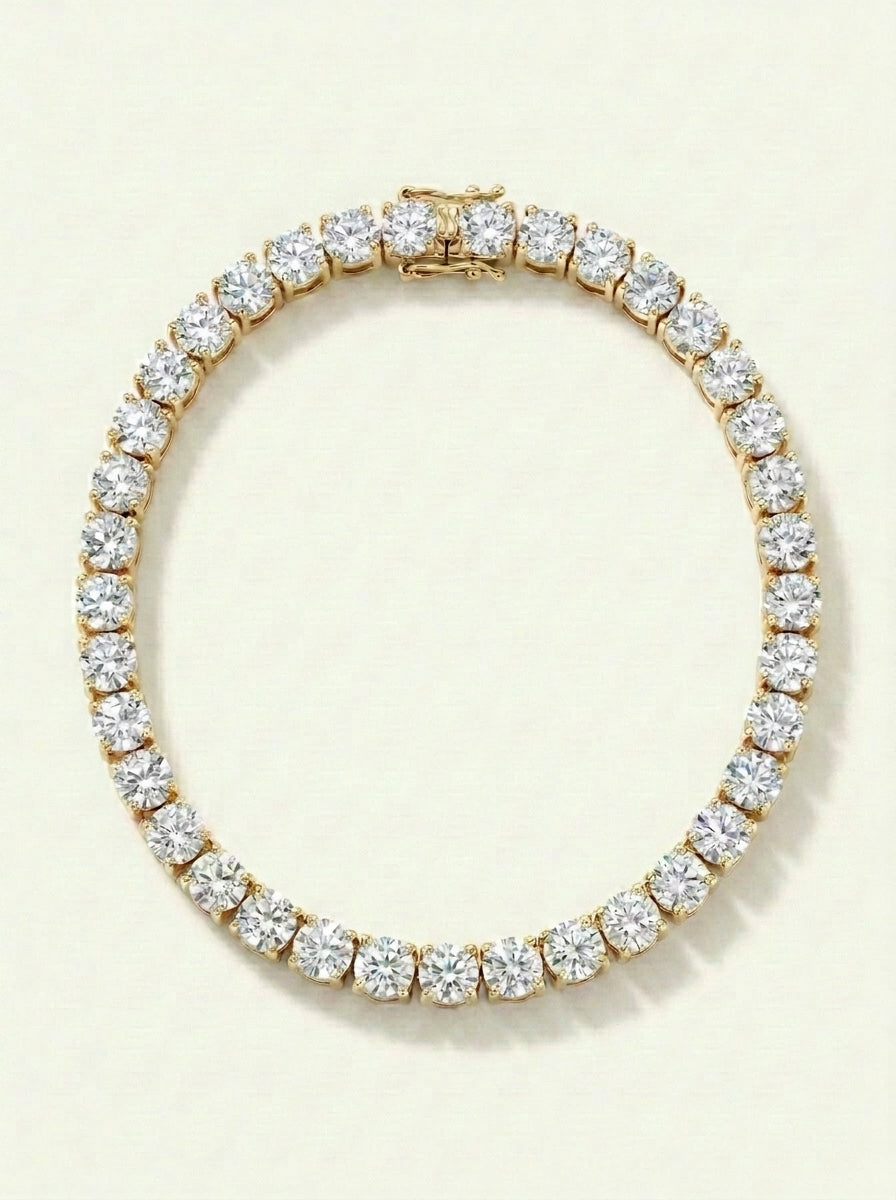 צמיד טניס יהלום לבן · White Diamond Tennis Bracelet
