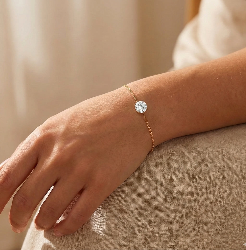 צמיד עגול 2 קראט · Single Round Bracelet