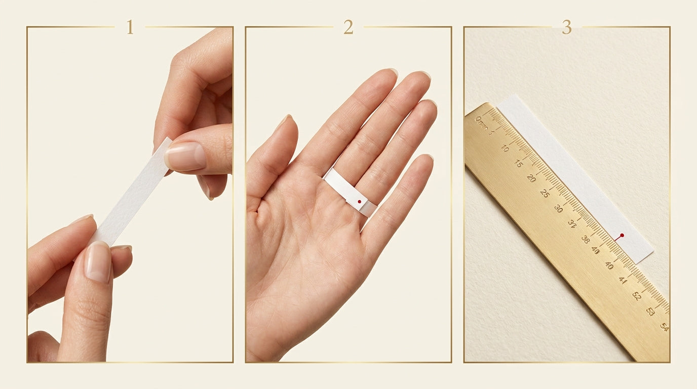 מדידת היקף אצבע — 3 צעדים
